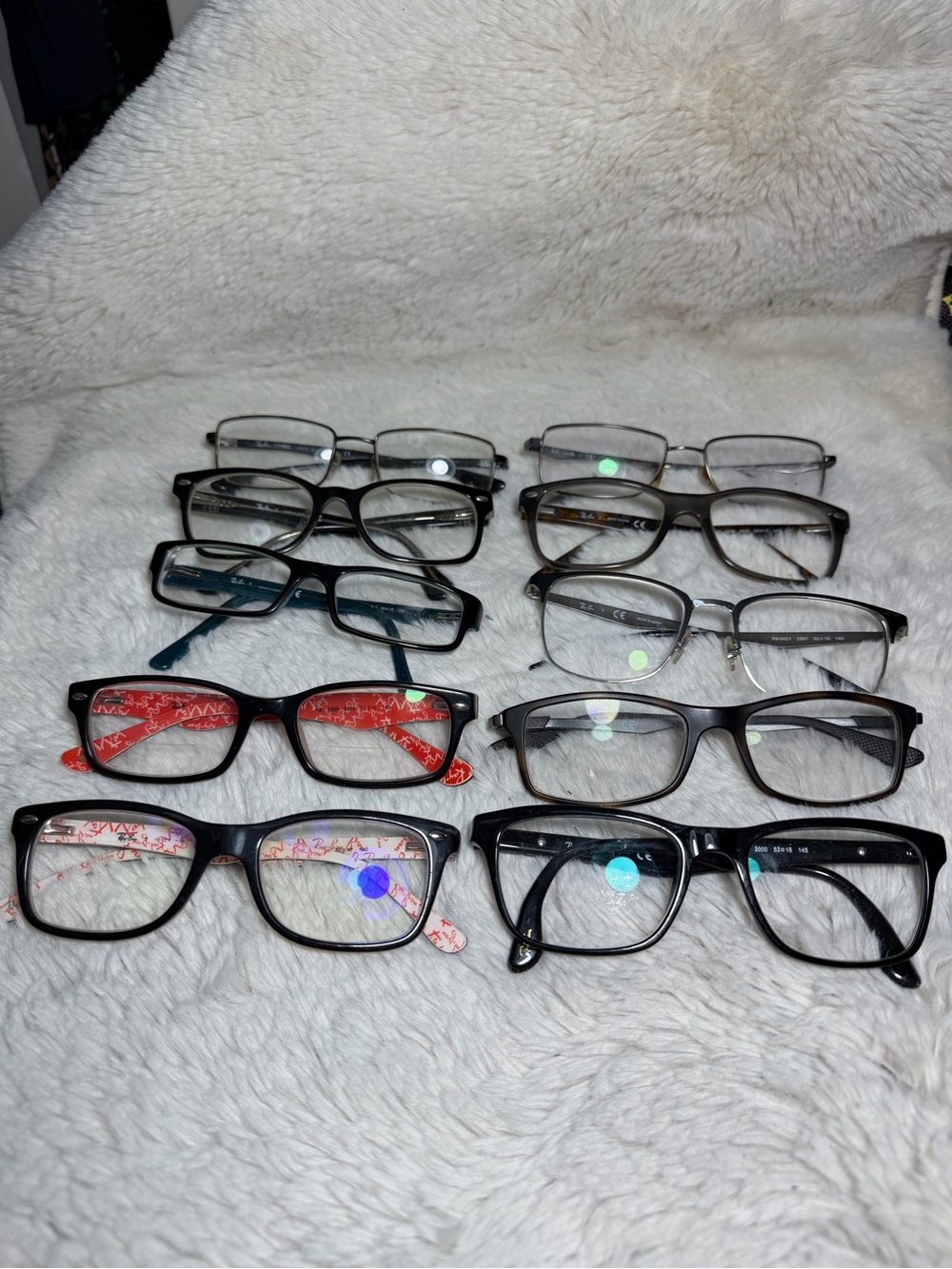 Lot fo 10 ray ban Frames eyeglasses all Genuine
